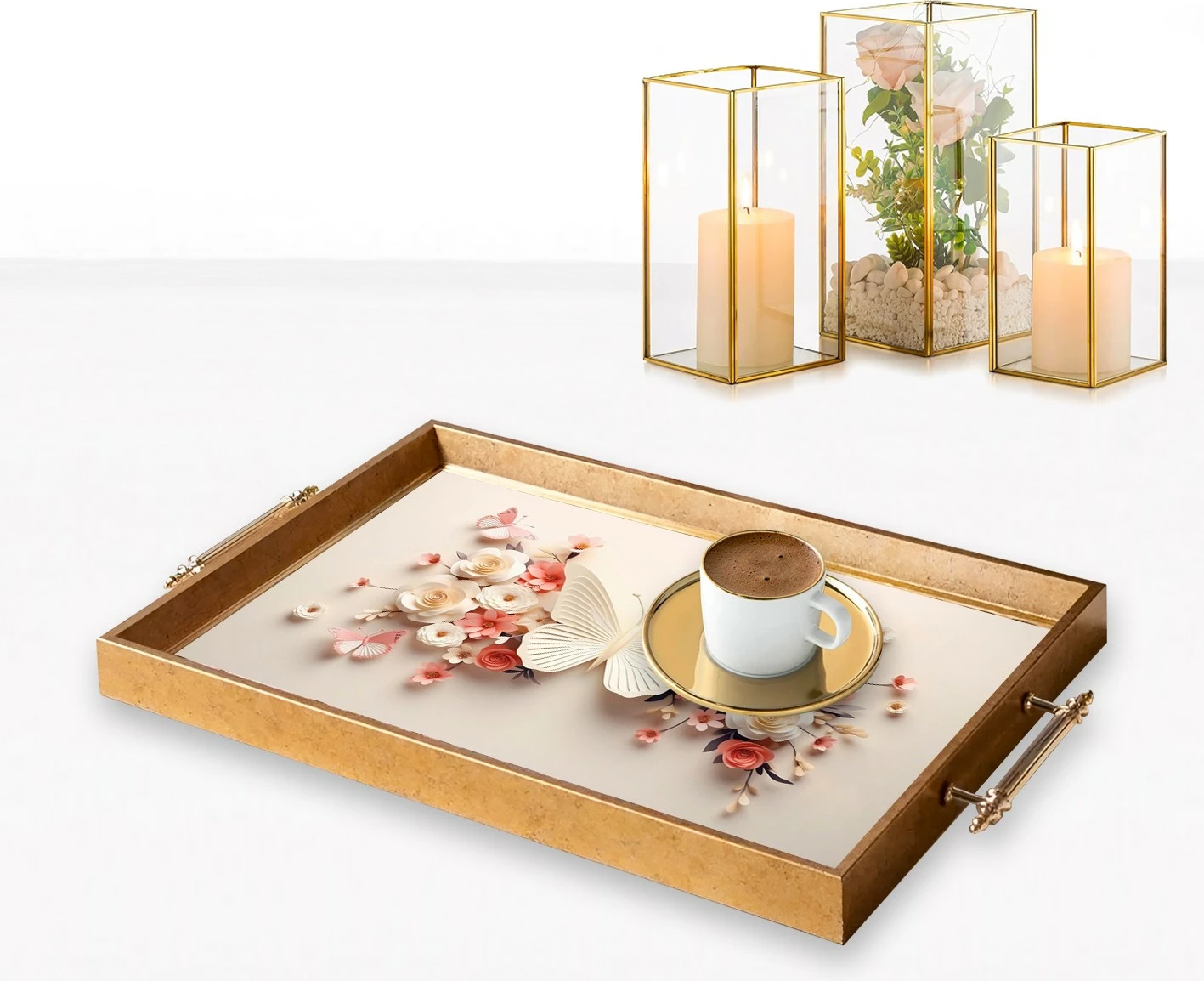 Dekorativna steklena pladnja, Aberto TPEA9900, večbarvna