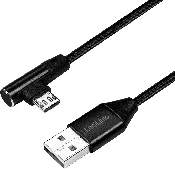 Micro USB kabel 1 m, črn, LogiLink