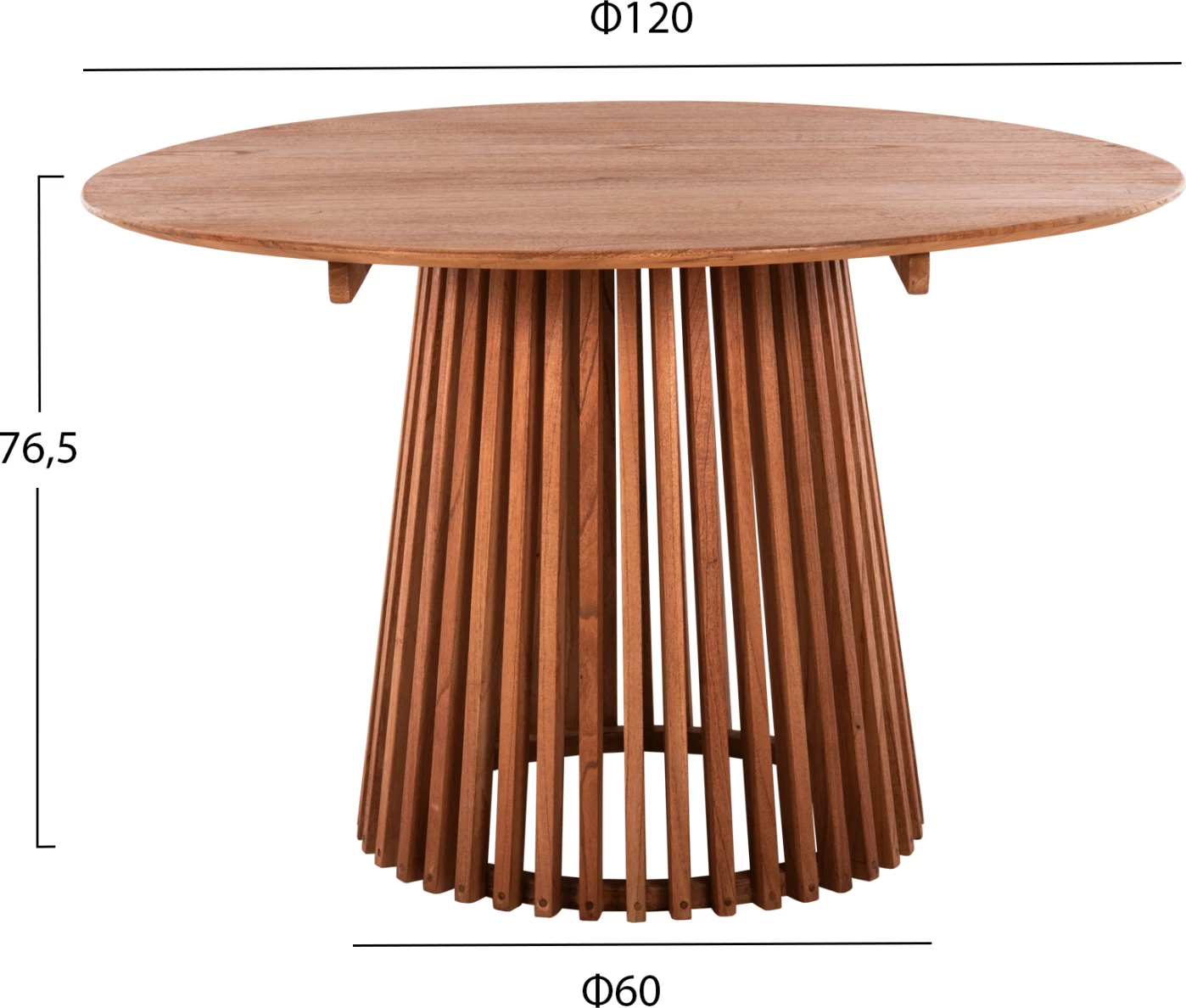 Jedilni set 5 kosov VAYA FH21074.01 okrogla miza Φ120cm in 4 jedilni stoli