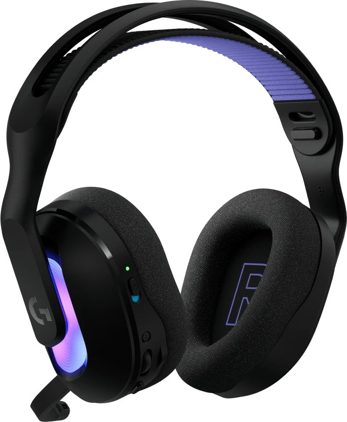 Gaming slušalke VOSS CDM, Logitech, brezžične, Bluetooth 5.3, 1500 mAh, črne, z osvetlitvijo
