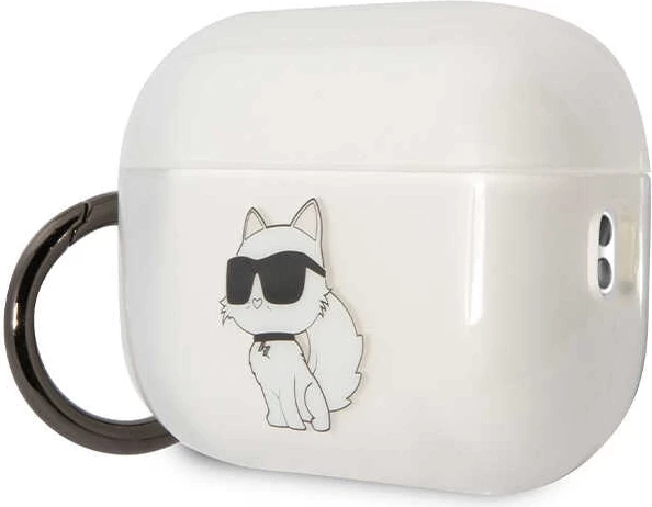 Prozoren ovitek z obročkom za AirPods Pro 2 Karl Lagerfeld KLAP2HNCHTCT, Choupette