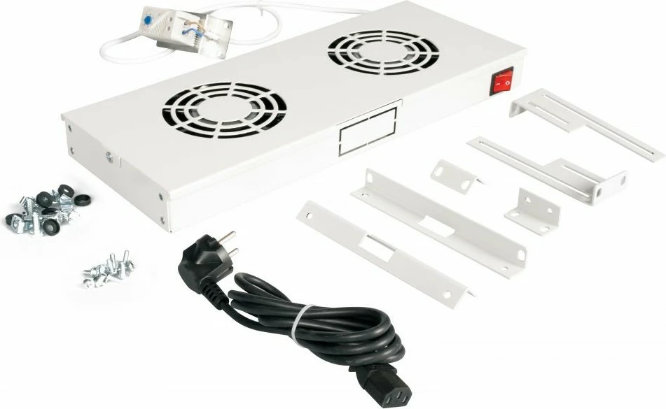 Ventilator za rack, 19 inch 1U, 2x12 cm, siva - EQUIP