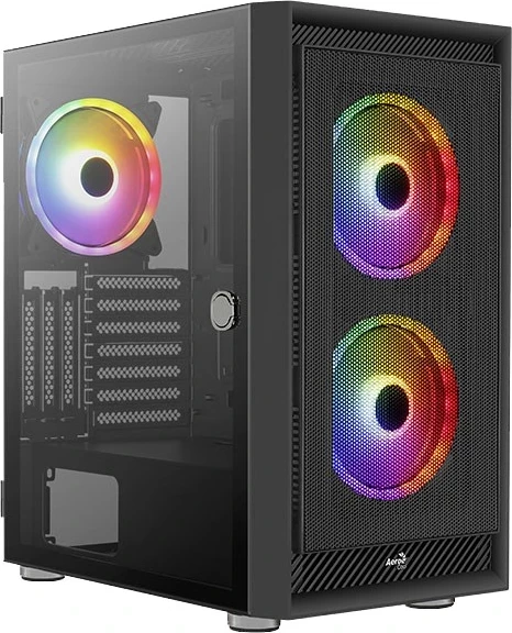 Namizna ohišje PGS Graphite-G-BK-v2 FRGB, Aerocool, črno