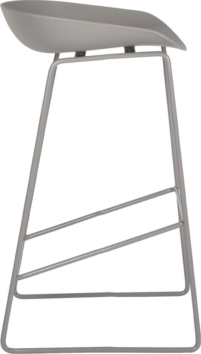 Kovinski stol FH8450.10 s sivim sedežem PP 47x47x83cm, set 2 kosov
