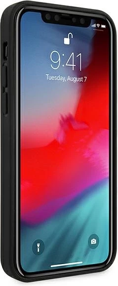 Ovitek za telefon Off Track Quilted Ferrari za iPhone 12 Pro Max, naravno usnje, črn