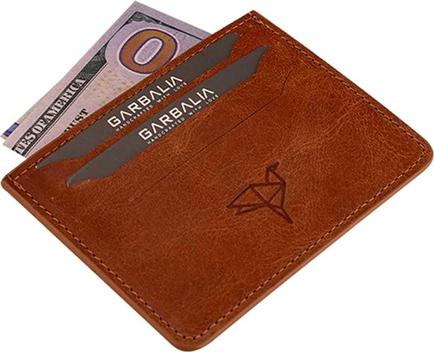 Denarnica uniseks, pravo usnje, svetlo rjava — Zoozie Bags Walteriacrazy