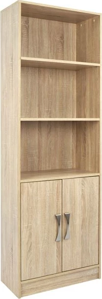 Melaminska knjižna omara FH2027.03 Sonama z kovinskim ročajem 60x30x180