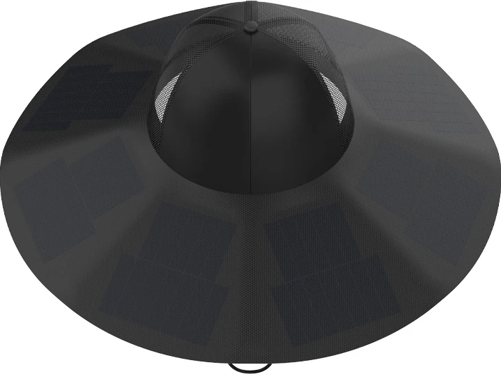 Klobuk s sončnimi paneli EcoFlow Power Hat, M-L, črn