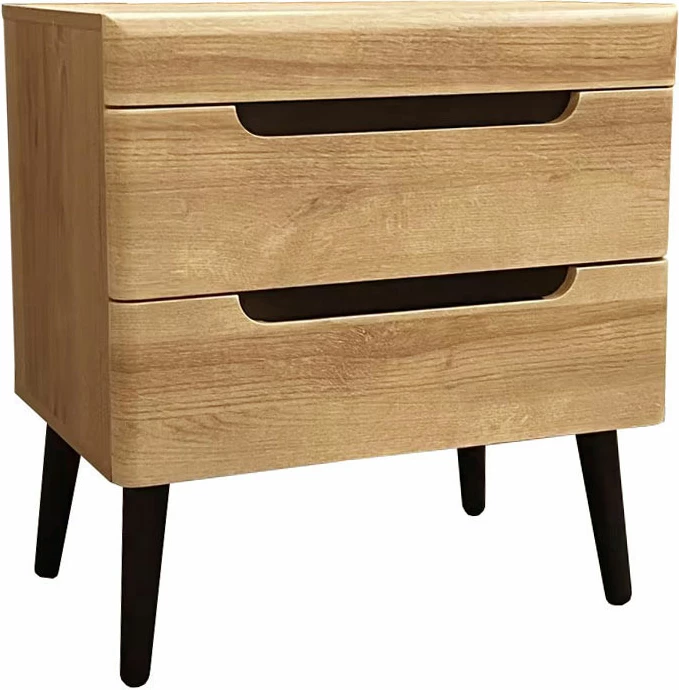 Komoda z 2 predali, naravna barva, 60x40x58, GRIF