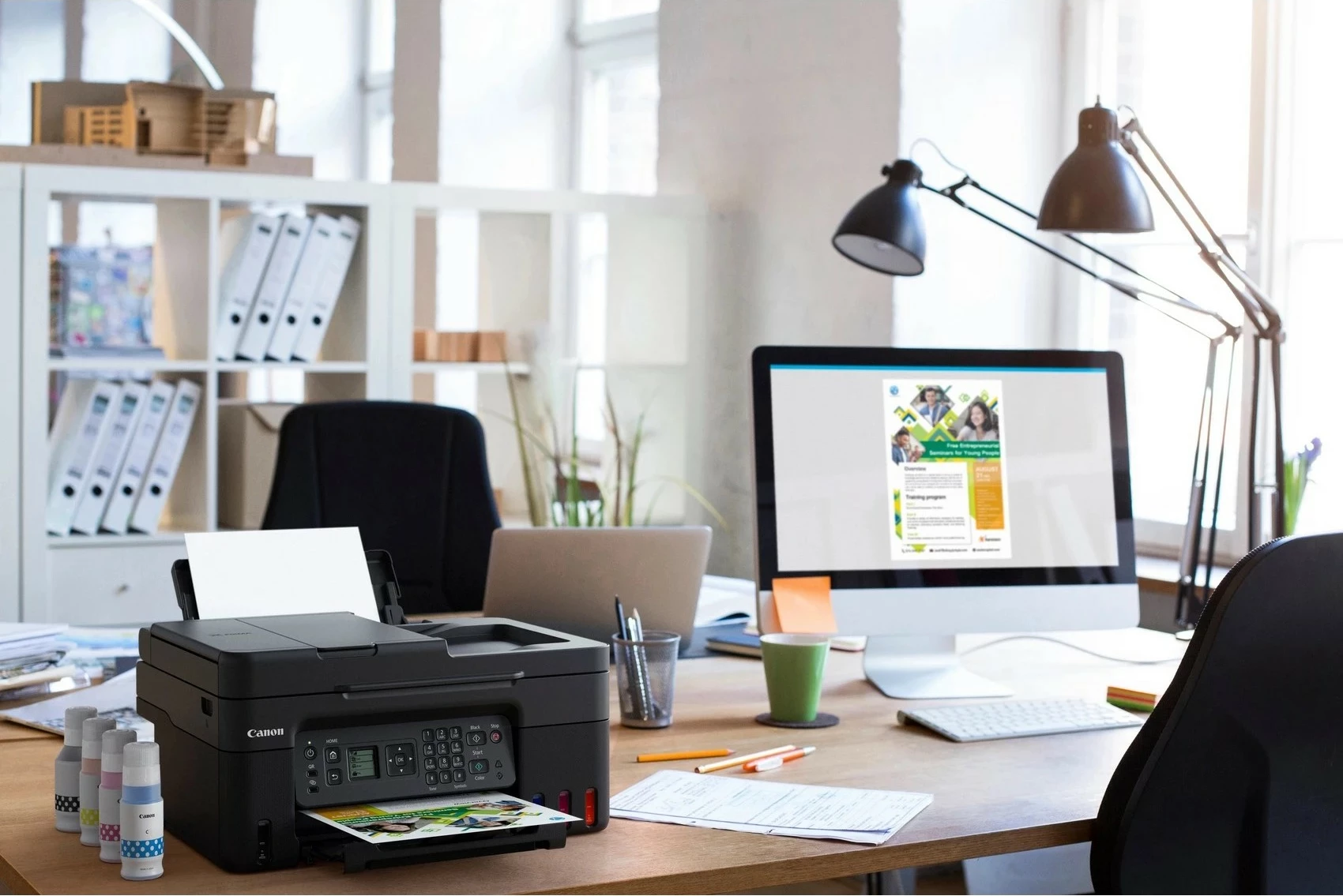 Multifunkcijski tiskalnik Canon PIXMA G4570 Megatank, Wi‑Fi, ADF, črn