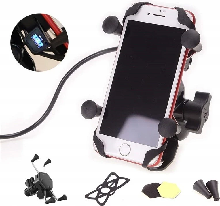 Držalo za telefon za motor FreedConn MC7C + BM2R, črno