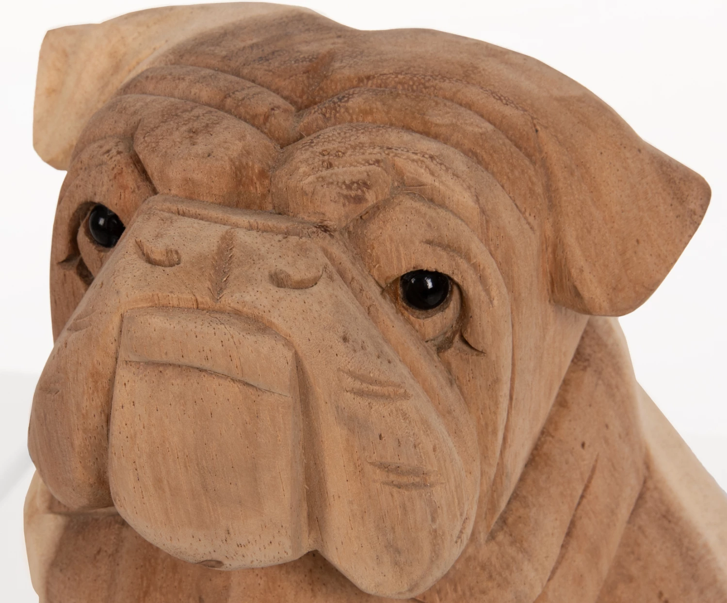 Talna dekoracija FH7925 buldog iz suar lesa v naravni barvi 18x14x20Hcm