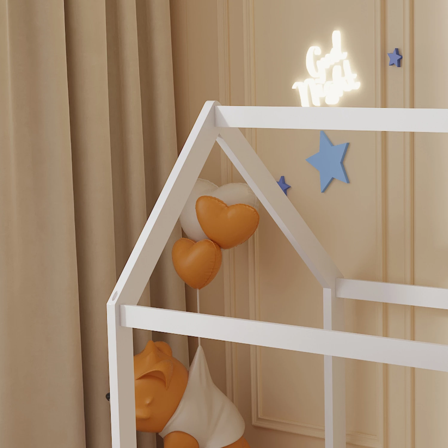 Postelja za otroke PEPE FH677.03 t.MONTESSORI iz masivnega borovega lesa v beli barvi - 190x90 cm