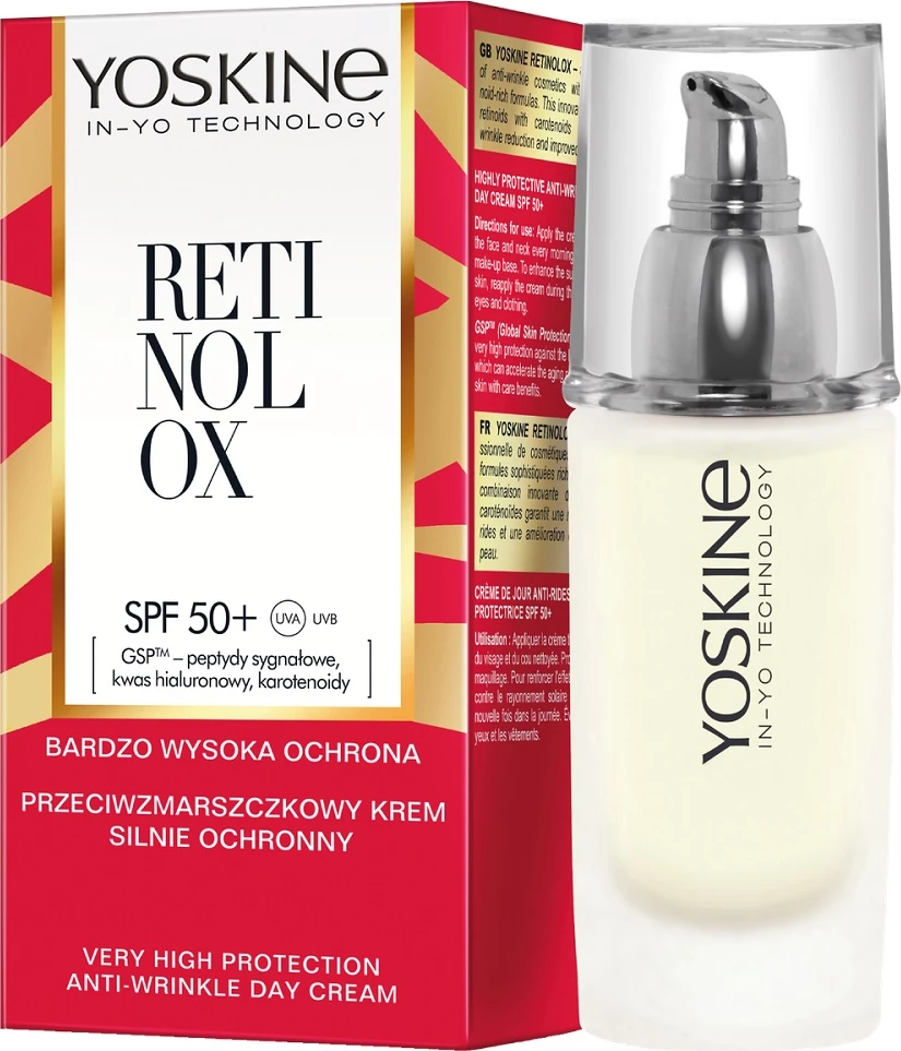 Krema za dan proti gubam Yoskine Retinolox SPF50+, 30 ml