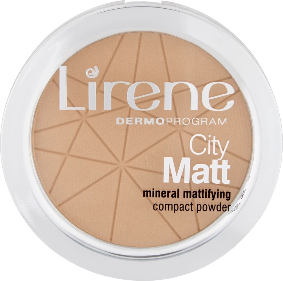 Matirajoč kompaktni puder City Matt Mineral 03 Beige Lirene, 9 g