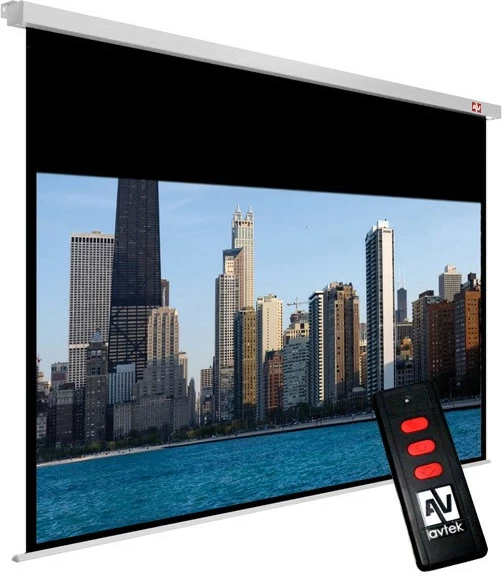Projekcijski električni zaslon Avtek Cinema Electric 240, 16:9, 240 x 200 cm, bel