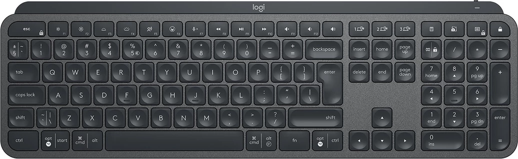 Tipkovnica Logitech MX Keys 920-010251, US-International razpored, črna