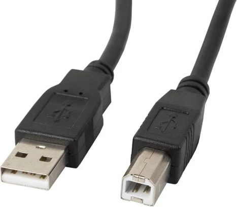 USB kabel 2.0-A, 480 Mbit/s, 5 m, črn — Lanberg