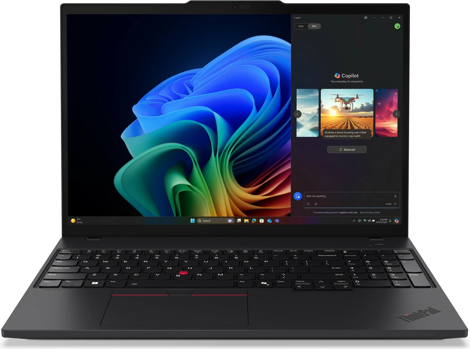 Prenosnik z visoko zmogljivostjo, Lenovo ThinkPad T16 G4, AMD Ryzen 7 350, 32 GB RAM, 1 TB SSD, 16" črn