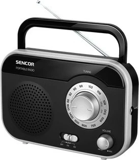 Prenosni radio Sencor SRD 210BS, mono, FM/AM, črn