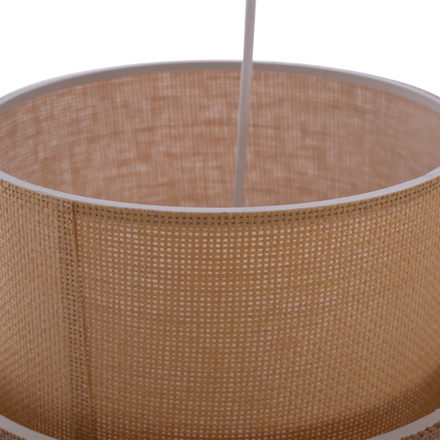 Viseča stropna svetilka FH7627.01 dvoplastni tkaninski boben, polietilenski okvir