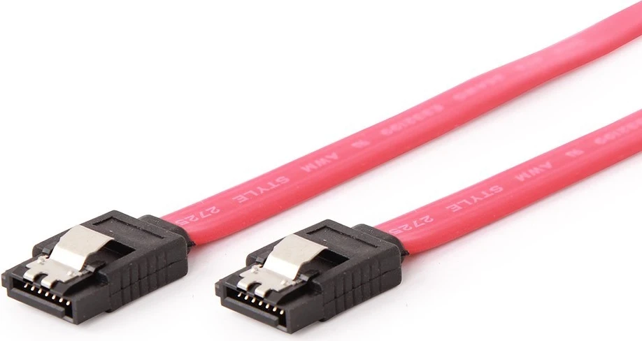Podatkovni kabel SATA Gembird CC-SATAM-DATA, 0,5 m, črno/rdeč