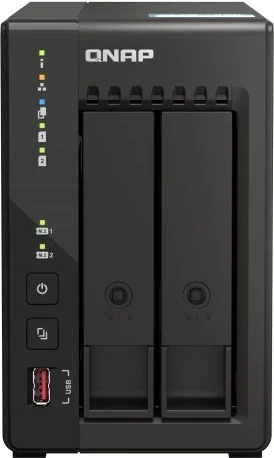 NAS QNAP TS-253E, stolp, Ethernet LAN, Intel Celeron, 8 GB, črn