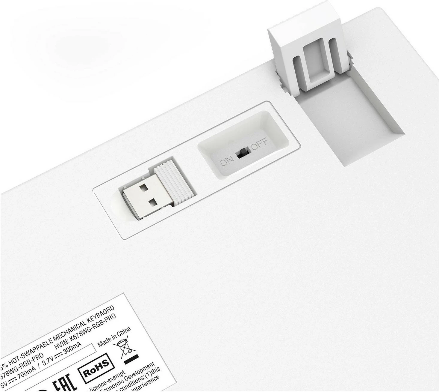 Mehanska brezžična tipkovnica, RGB, Redragon K678WG-RGB-PRO Singed, bela-zelena