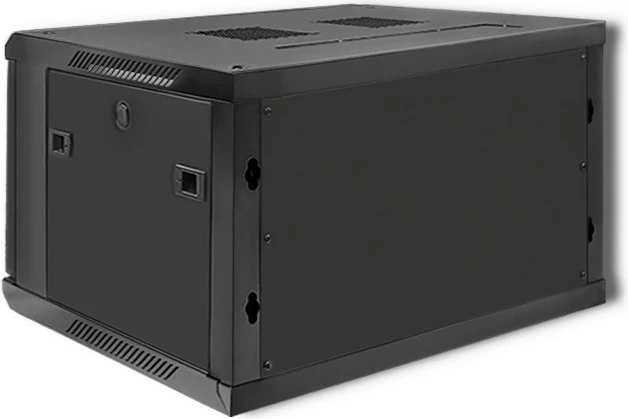 Računalniško ohišje RACK 19-inch, 6U, 600 x 370 x 600 mm, črn, za stensko montažo Qoltec