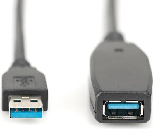 Aktivni podaljšek USB 3.0 Digitus DA-73105, 10 m, črn