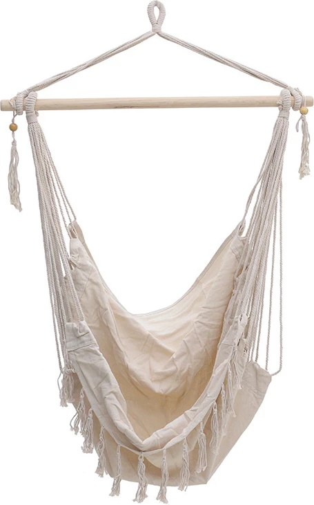 Viseči stol, bež material, Ambition, 100x80x130 cm