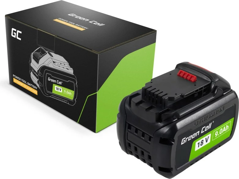 Baterija za električno orodje Green Cell PTDW18V9, 18V/54V 9Ah/3Ah Li‑Ion, z indikatorjem polnjenja