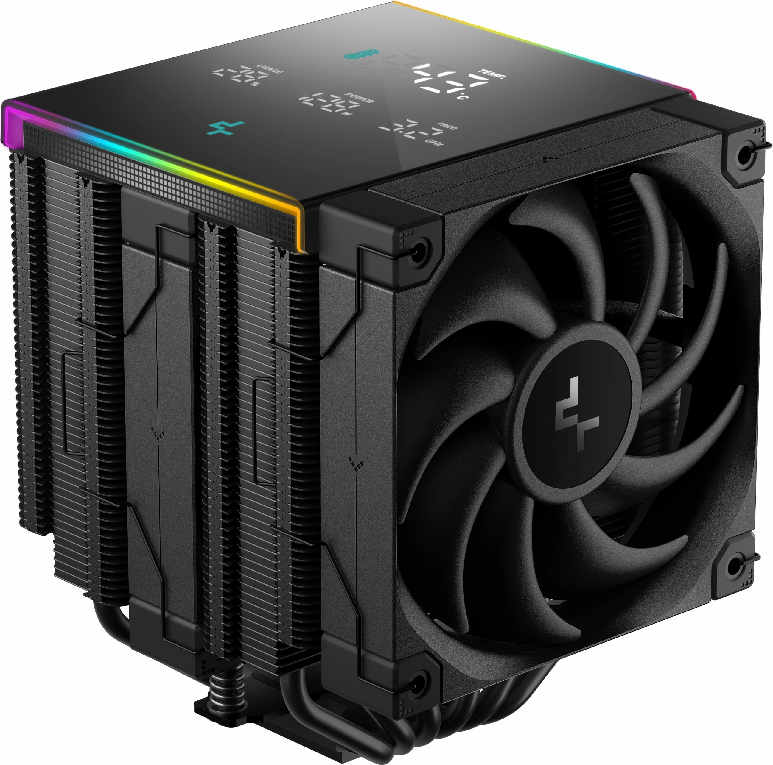Procesorski hlajenje Deepcool AK620 DIGITAL PRO, 2 ventilatorja, LED, črn