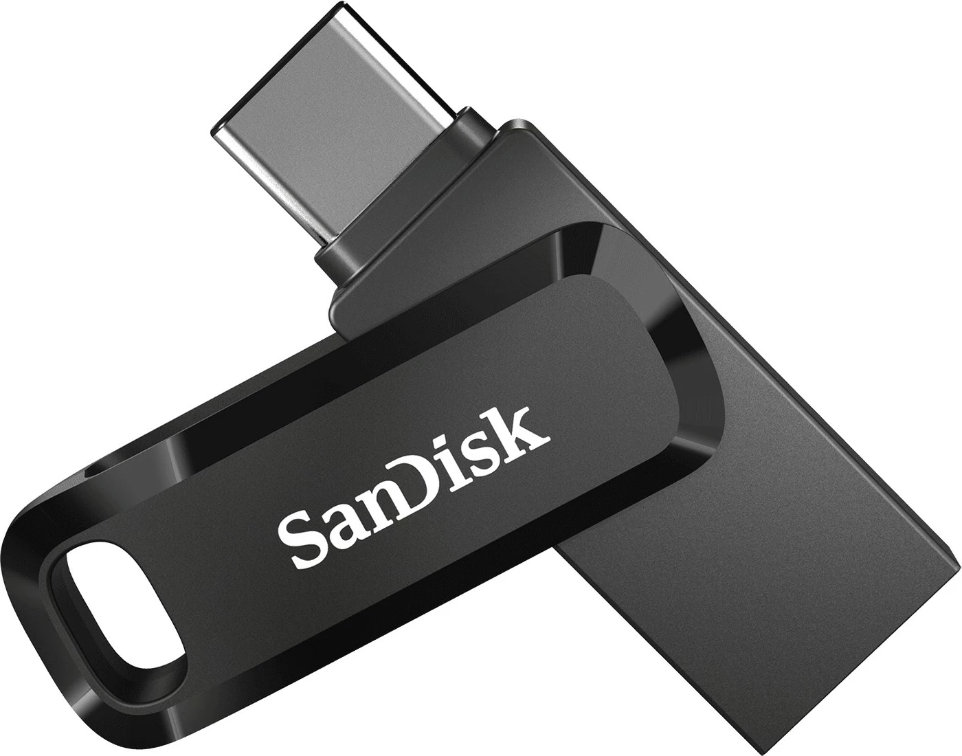 USB-pomnilnik SanDisk Ultra Dual Drive Go, 512 GB, USB Type-A/USB Type-C, 3.2 Gen 1, 150 MB/s, vrtljiv, črn