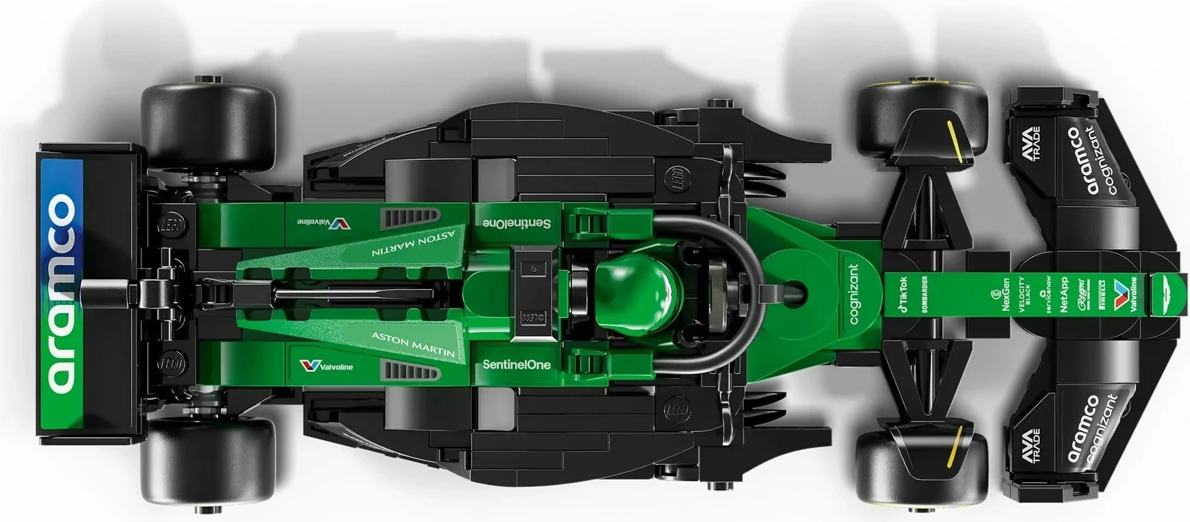 Model Aston Martin Aramco F1 AMR24, komplet LEGO Speed Champions, 269 kosov, zelen