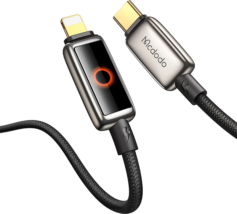 Kabel USB-C na Lightning Mcdodo CA-6670, 1.2 m, črn