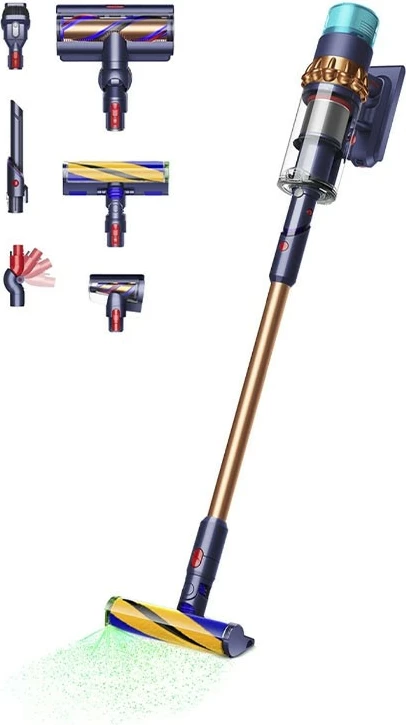 Pokončen sesalnik na kabel Dyson SV23 Gen5detect Absolute, brez vrečke, HEPA, 70 min, moder/bakren