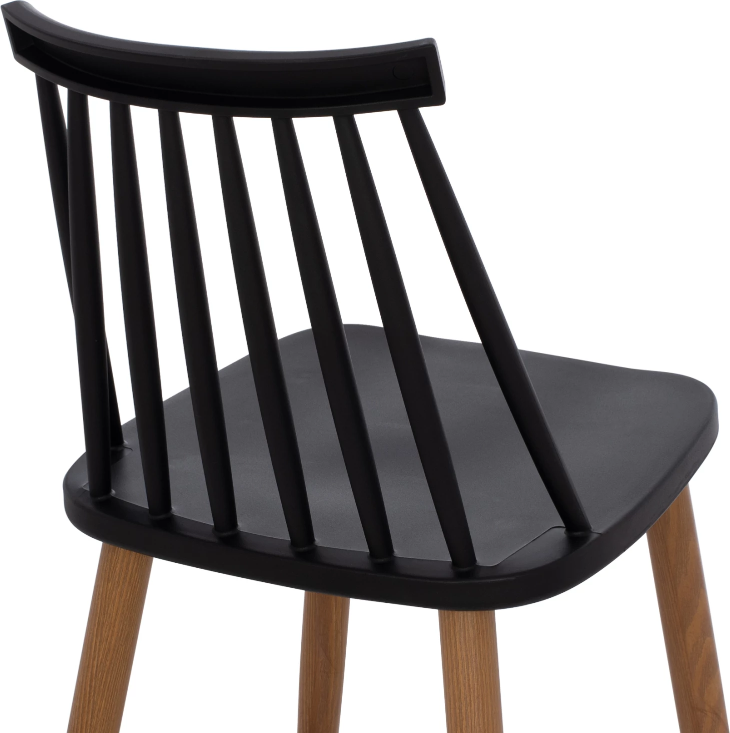 Barski stol FH9300.02 črna naravna 43x45x97Η, set 2 kosov