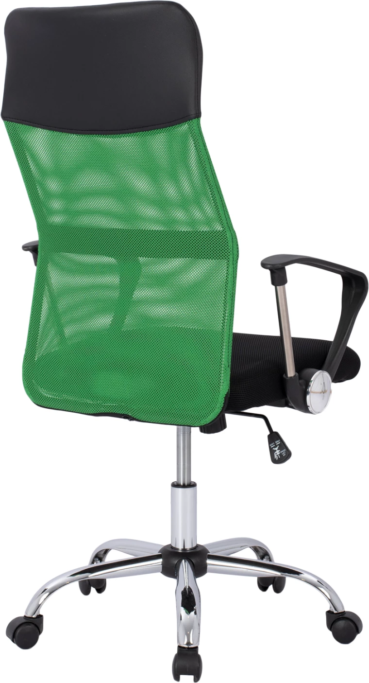 Pisarniški stol FH1000.03 Črna Zelena Mreža kromirana noga 61x58x118