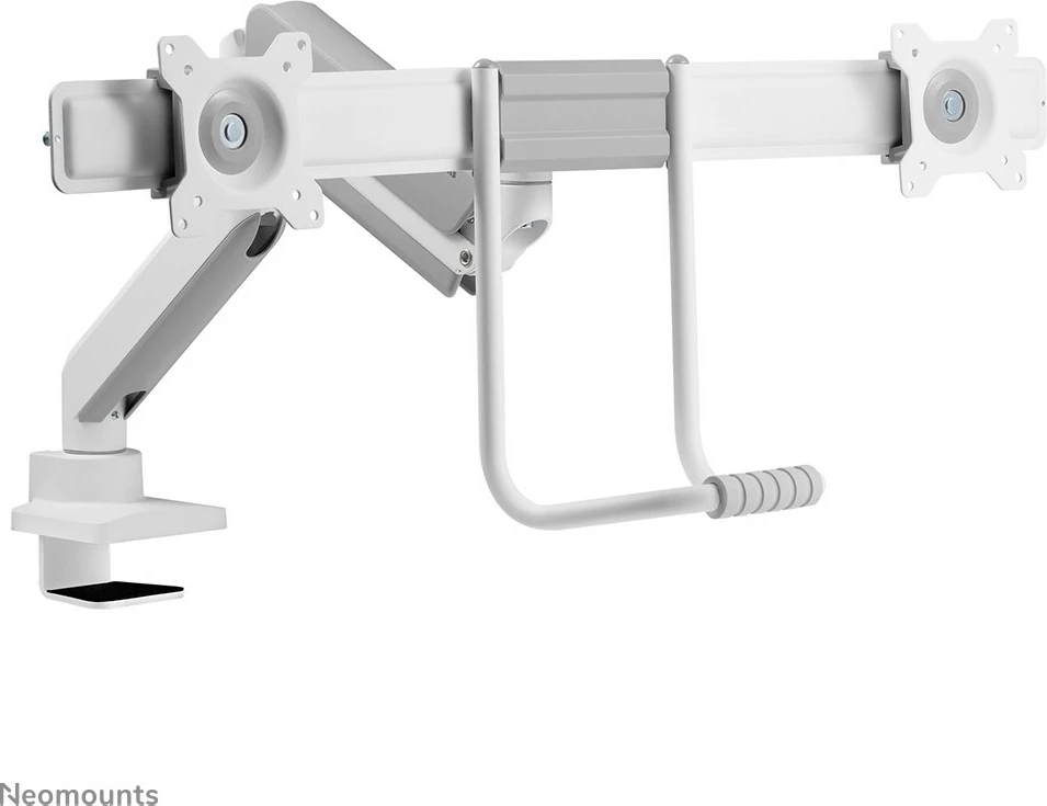 Nosilec za monitor za mizo Neomounts, s sponko/čepom, 8 kg, 43,2 cm (17"), 81,3 cm (32"), 100 x 100 mm, bel