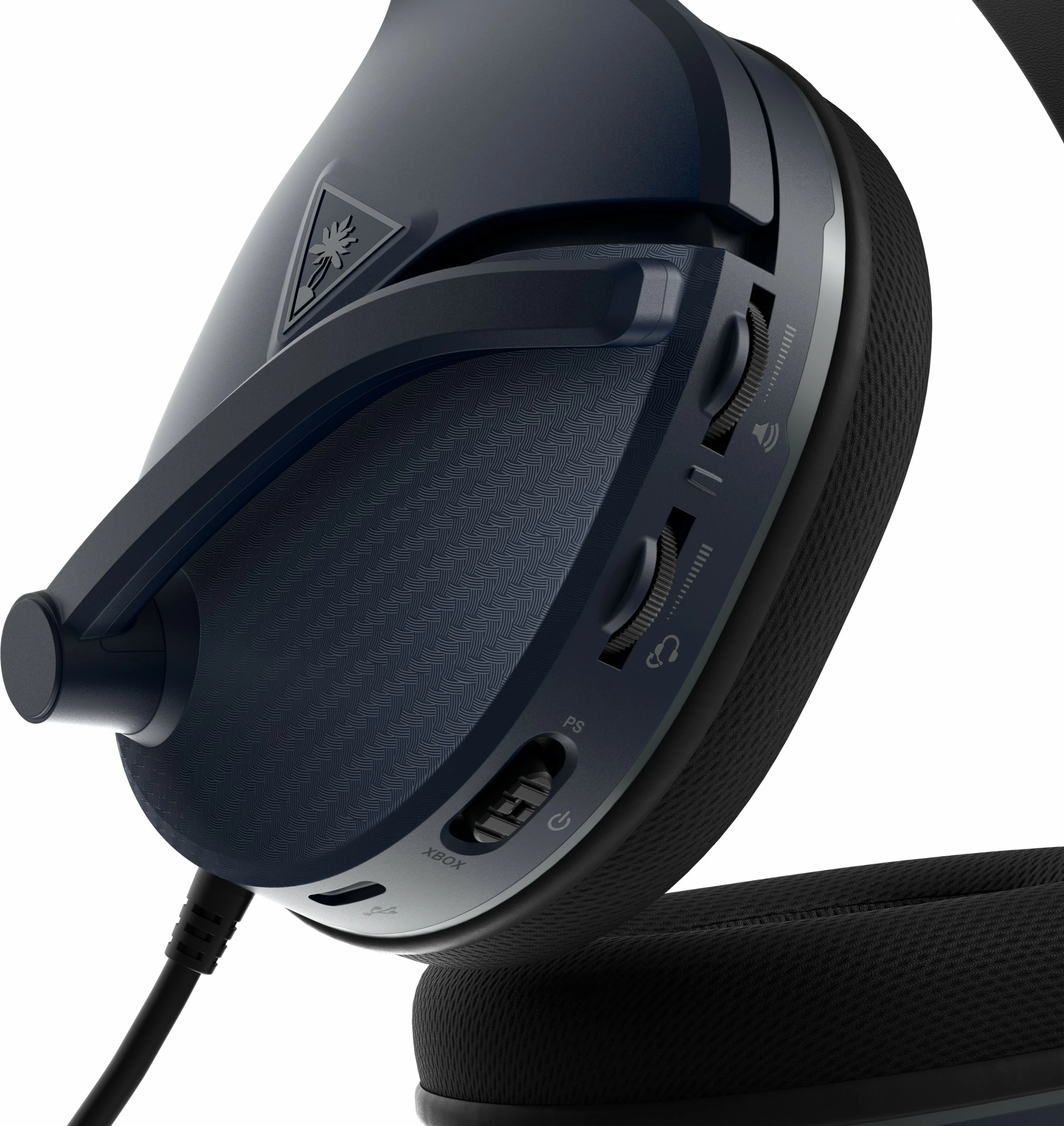 Gaming slušalke Turtle Beach Recon 200 Gen 2, s kablom, bass boost, mikrofon flip-to-mute, črne/mornarsko modre