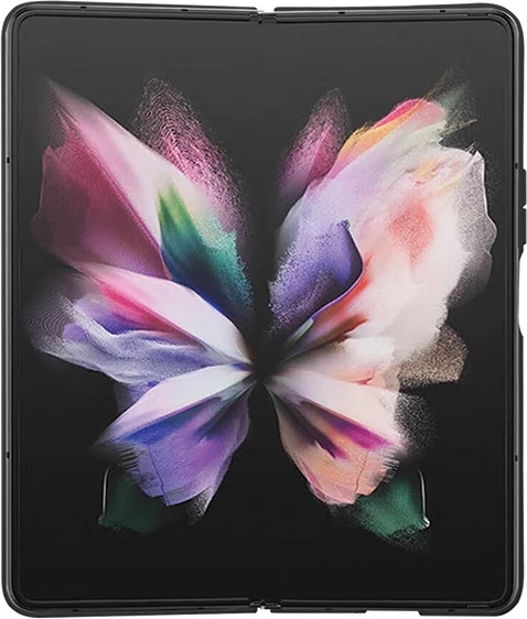 Ovitek iz eko usnja z 4G diamantnim trikotnikom Guess za Samsung Galaxy Z Fold 5, črn