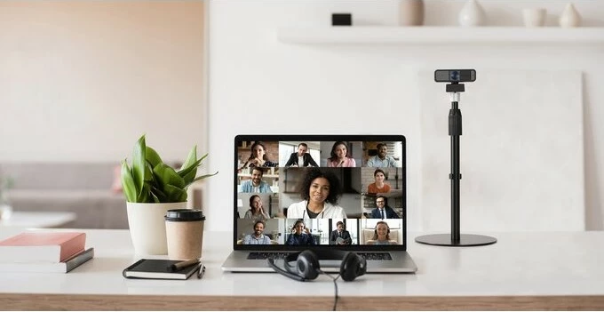 Teleskopski stojalo za mizo Kensington A1010, za mikrofon/webcam/luči, črno