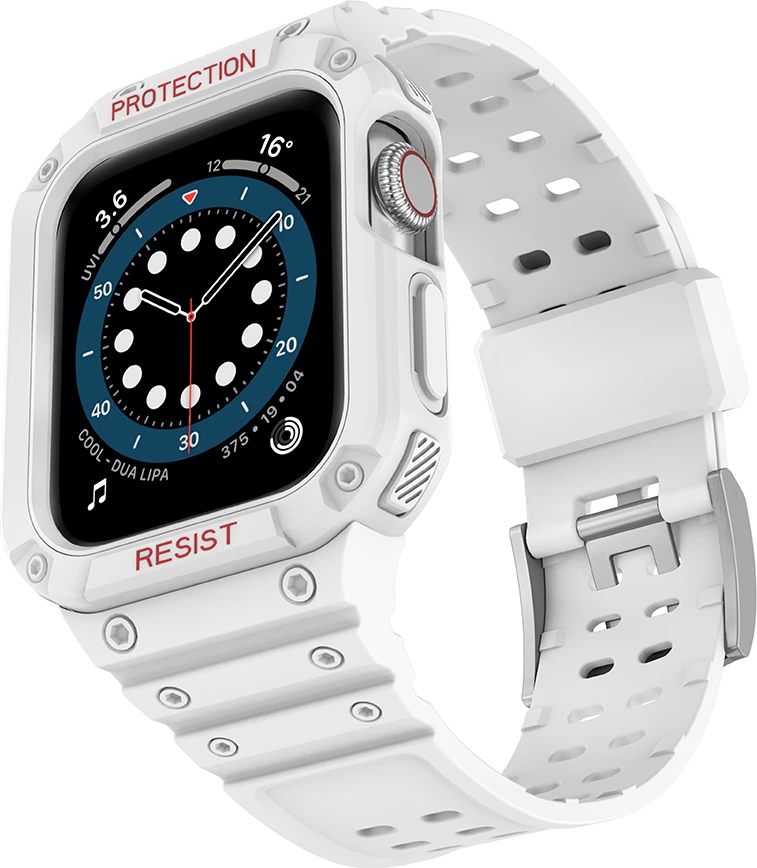 Zaščitni športni pašček Hurtel za Apple Watch 41/40/38 mm, bel
