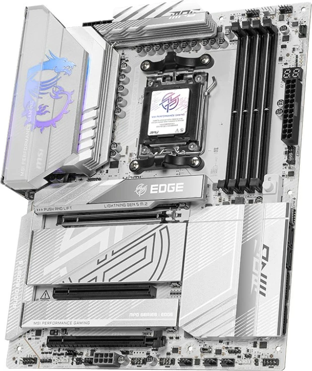 Matična plošča MSI MPG X870E EDGE TI WIFI, Socket AM5, ATX, bela