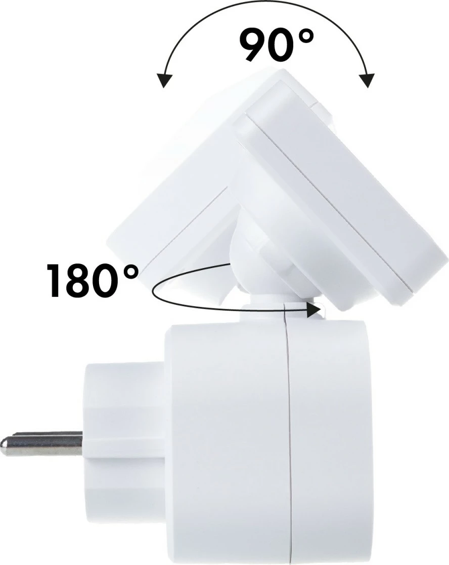 Merilec energije GreenBlue GB615E, 3680 W, zaslon z obračanjem, bel