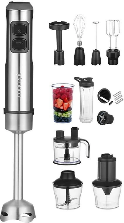 Roko mešalnik Concept TM5500, 1500 W, komplet dodatkov, inox/črn
