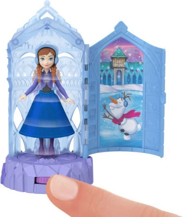 Set igrač z majhno lutko in mini ledenim dvorcem, Frozen Mattel JCR90, za deklice