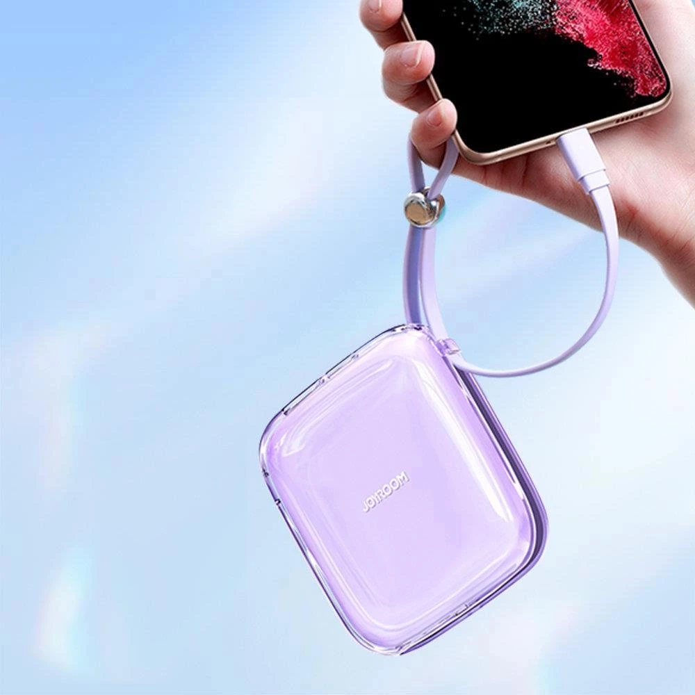 Powerbank 10000 mAh, vijoličen, z Lightning in USB-A — Joyroom JR-L005