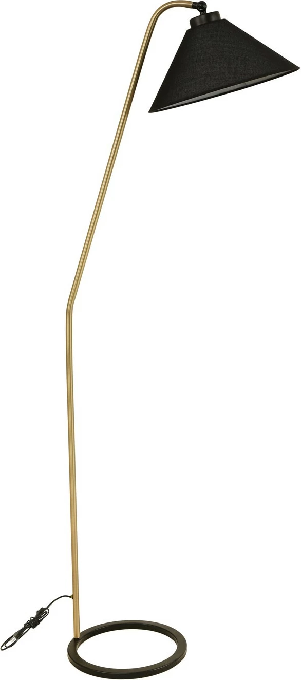 Talna svetilka, črna, z abažurjem iz ratana Opviq Delta